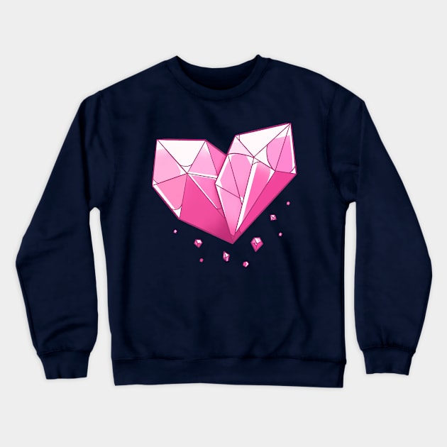 Crystal Heart Crewneck Sweatshirt by moriqu